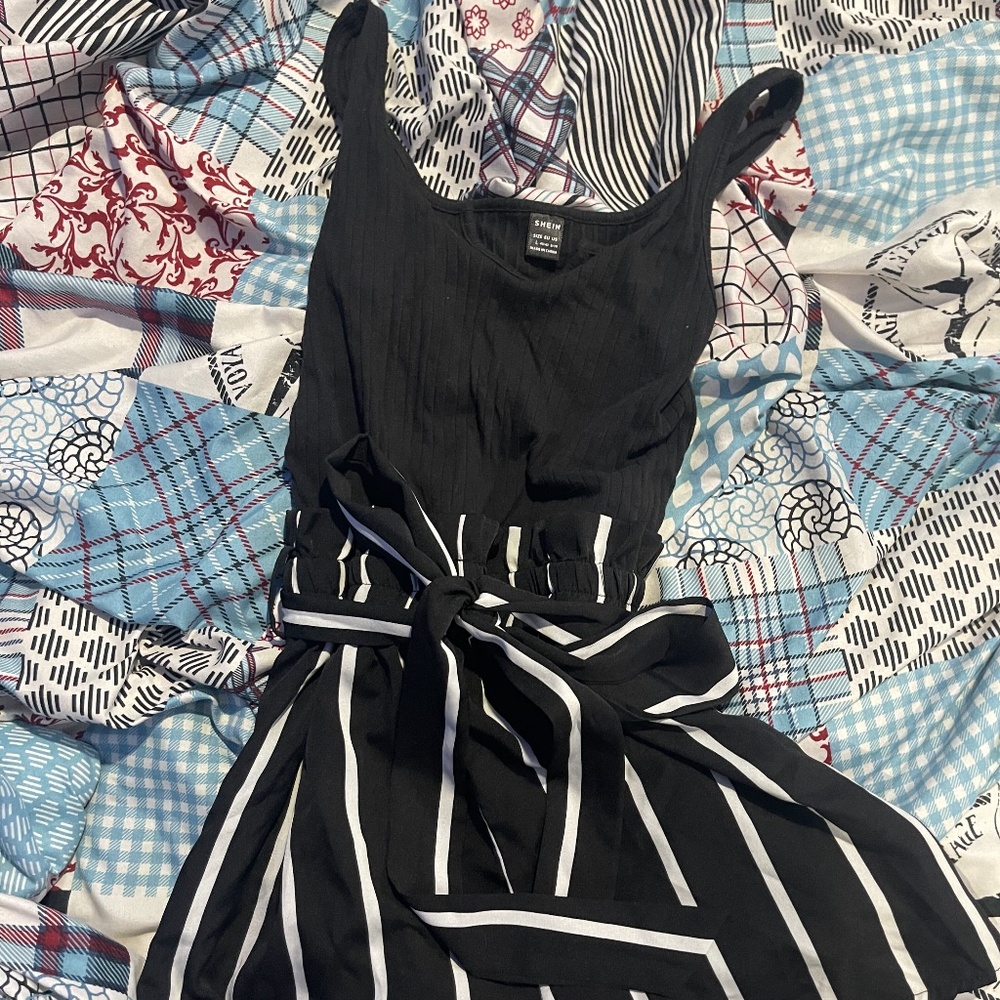 Black and Stripe Romper